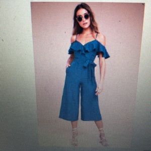 Lulu’s Lost in love off the shoulder midi jumpsuit